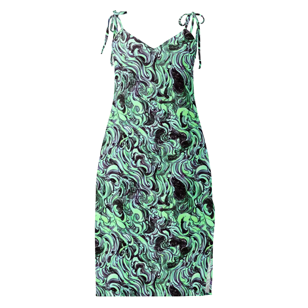 Mint Maelstrom on Slip Dress — Front