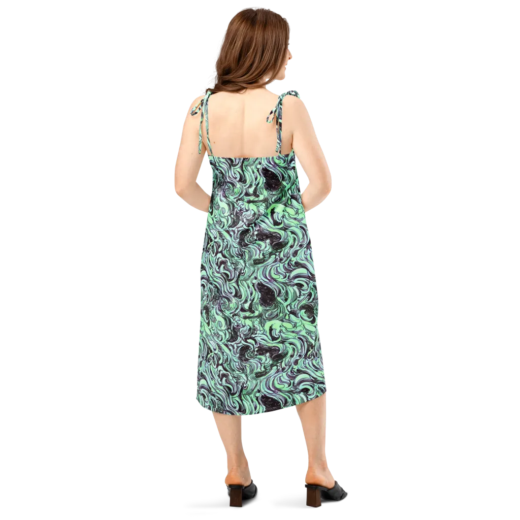 Mint Maelstrom on Slip Dress — Back