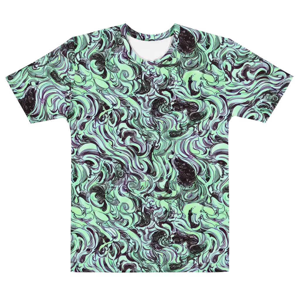 Mint Maelstrom on Men's Cotton Crew Neck T-Shirt — Front
