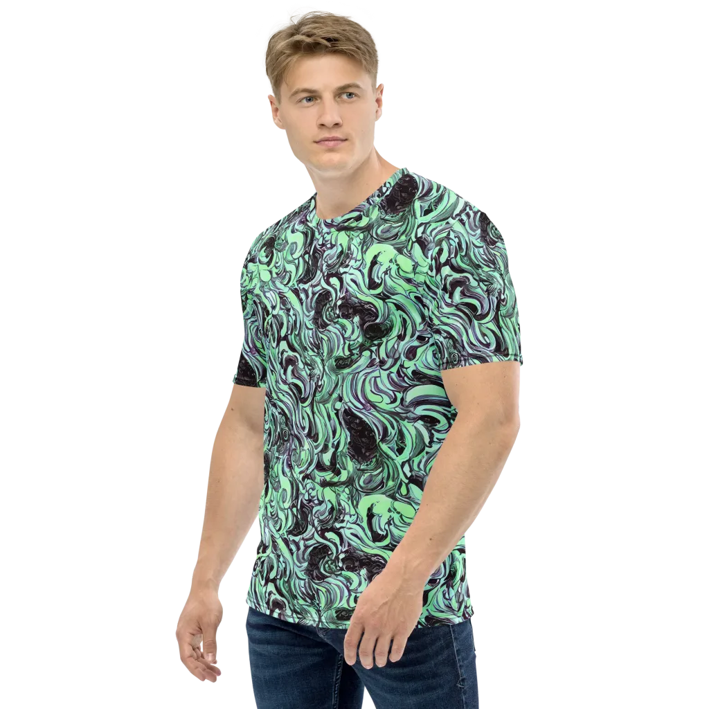 Mint Maelstrom on Men's Crew Neck T-Shirt — Left