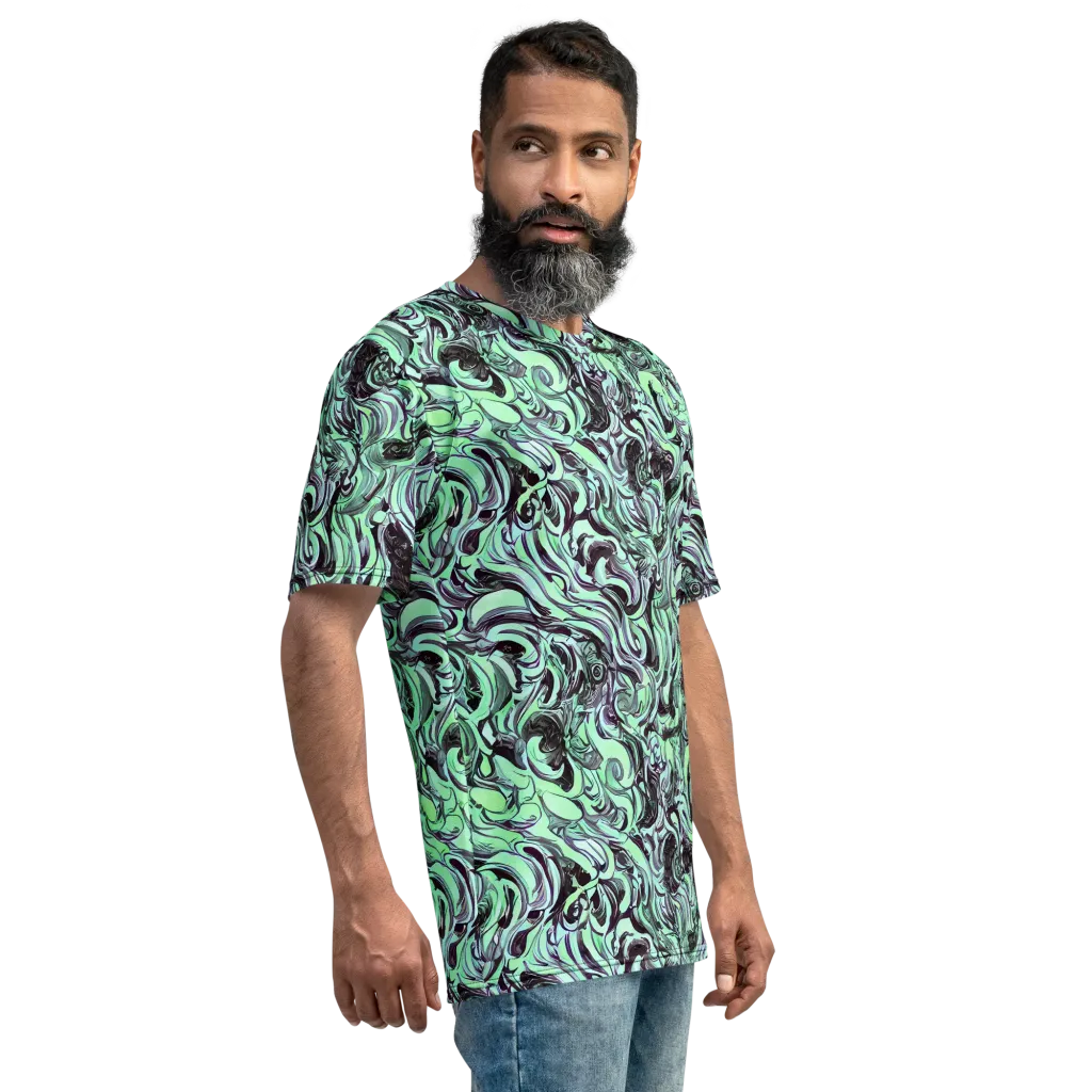 Mint Maelstrom on Men's Crew Neck T-Shirt — Right