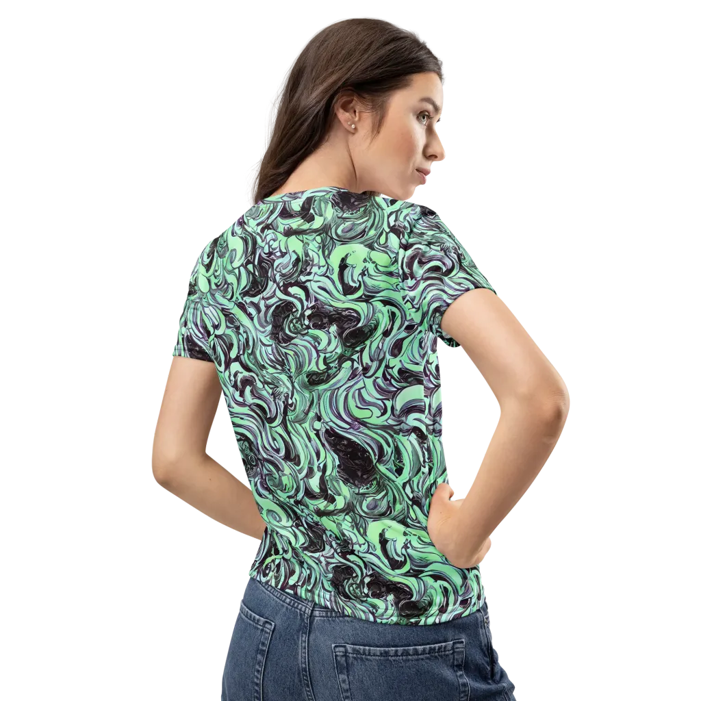 Mint Maelstrom on Women's Crew Neck T-Shirt — Back