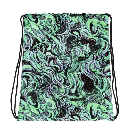 Mint Maelstrom on a Drawstring Bag
