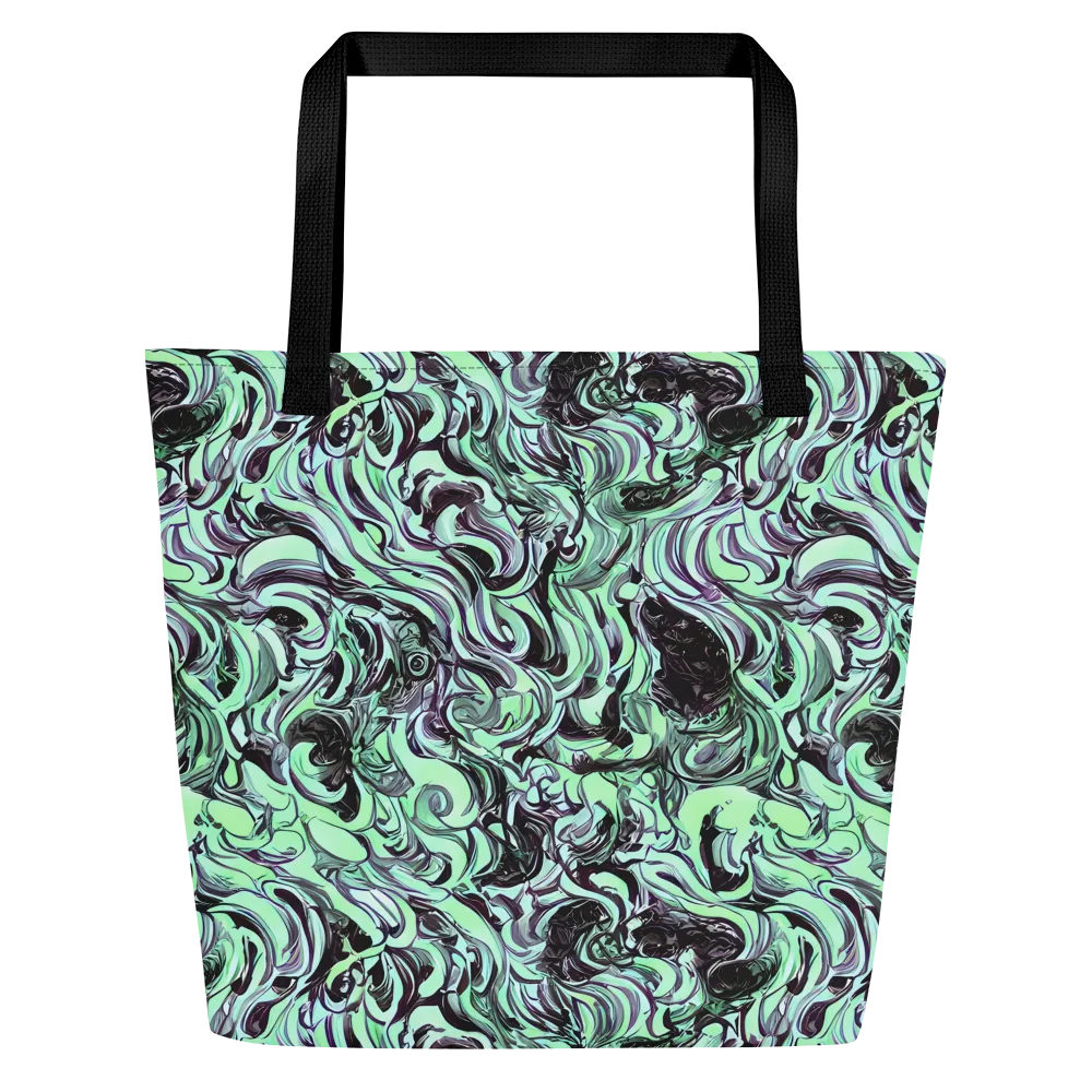 Mint Maelstrom on Large Tote Bag W/ Pocket — Front