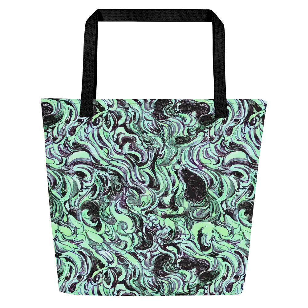 Mint Maelstrom on Large Tote Bag W/ Pocket — Front