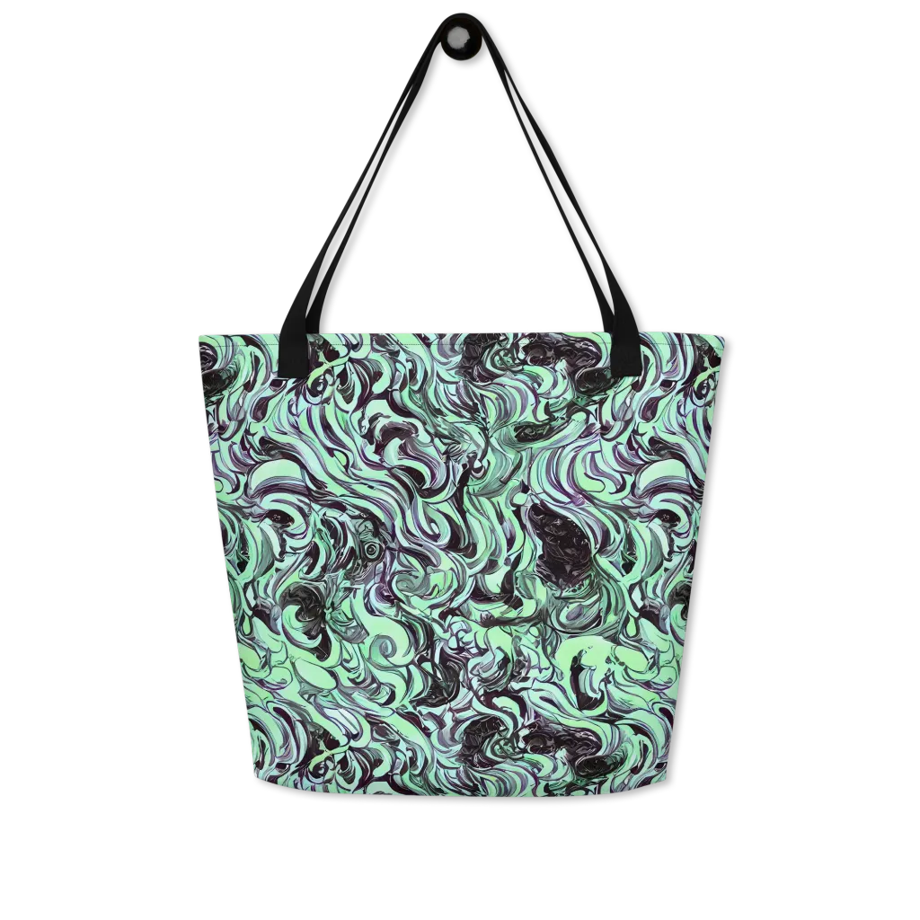 Mint Maelstrom on Large Tote Bag W/ Pocket — Front