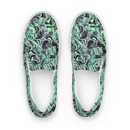 Mint Maelstrom on a Women's Slip-On Canvas Shoes
