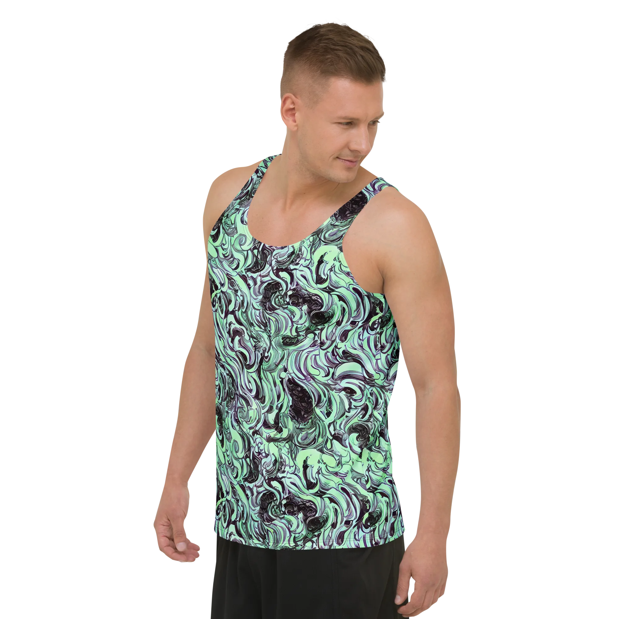 Mint Maelstrom on Men's Tank Top — Left Front