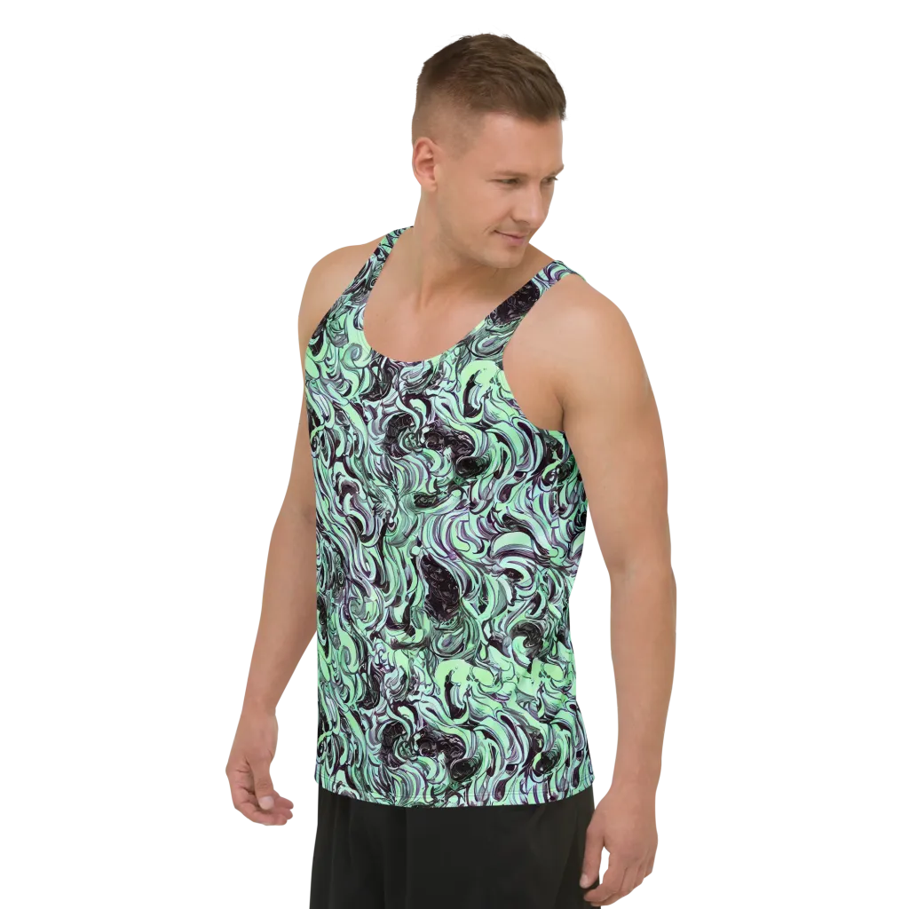 Mint Maelstrom on Men's Tank Top — Left Front