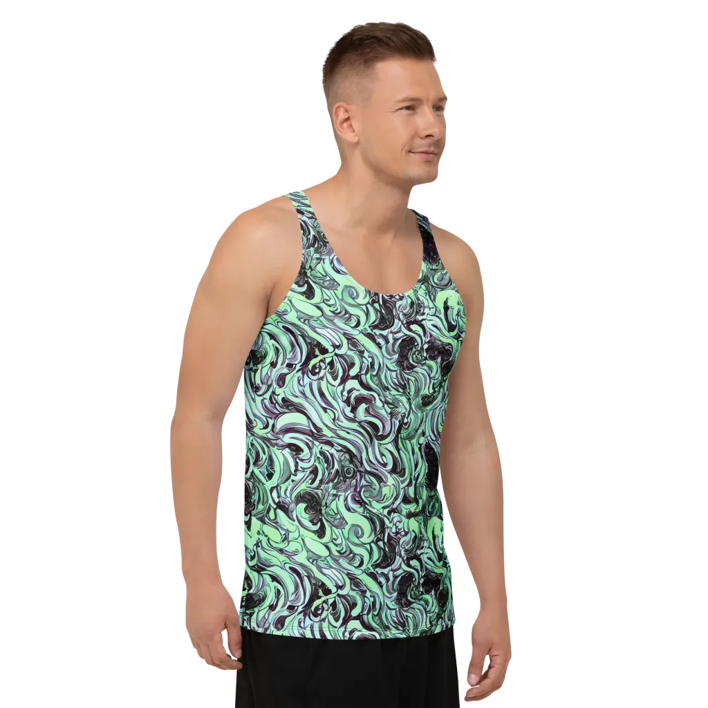 Mint Maelstrom on Men's Tank Top — Right Front