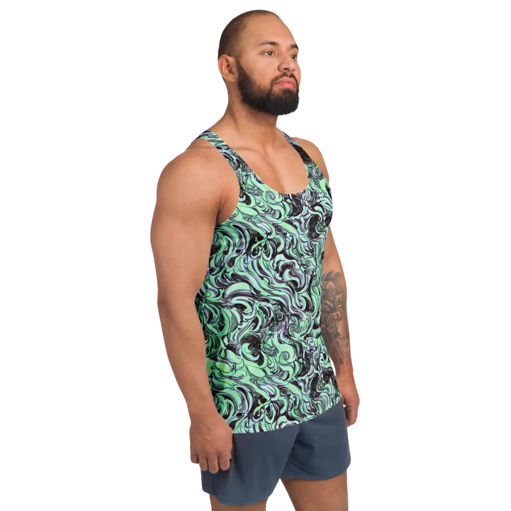 Mint Maelstrom on Men's Tank Top — Right Front