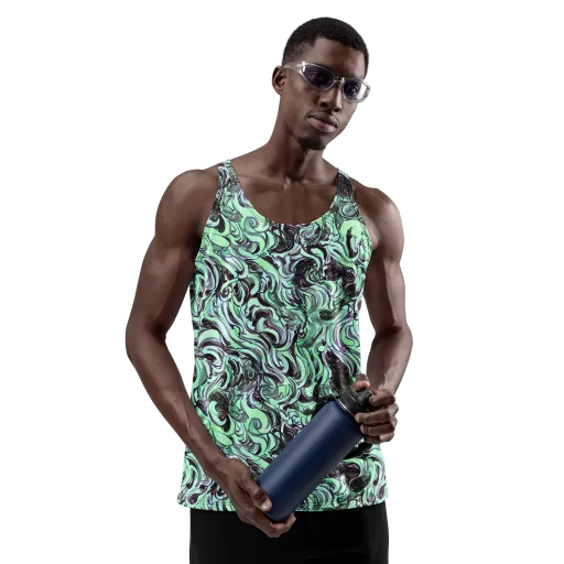 Mint Maelstrom on a Men's Tank Top