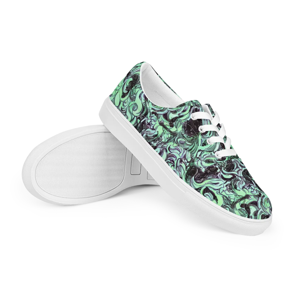 Mint Maelstrom on Men's Lace-Up Canvas Shoes — Right Front