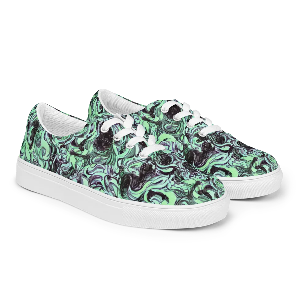 Mint Maelstrom on Men's Lace-Up Canvas Shoes — Right Front