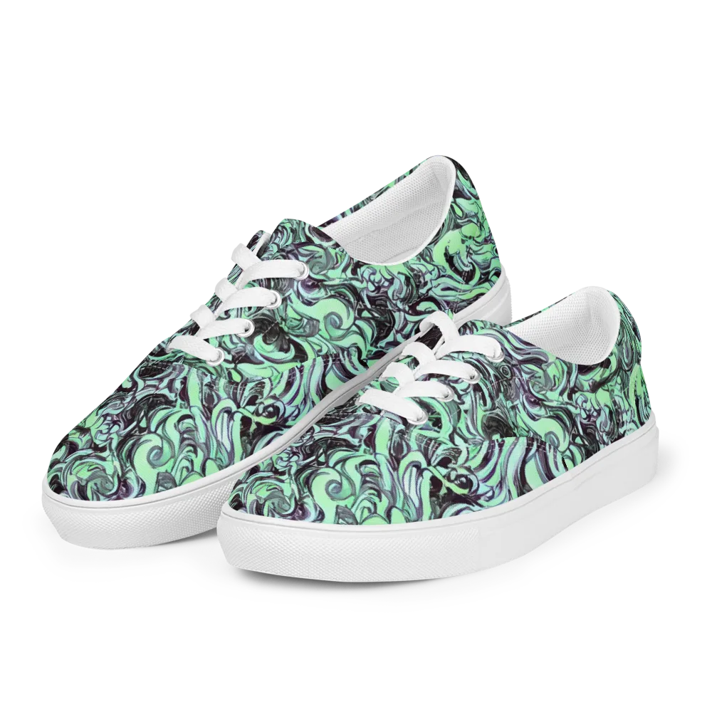 Mint Maelstrom on Men's Lace-Up Canvas Shoes — Left Front