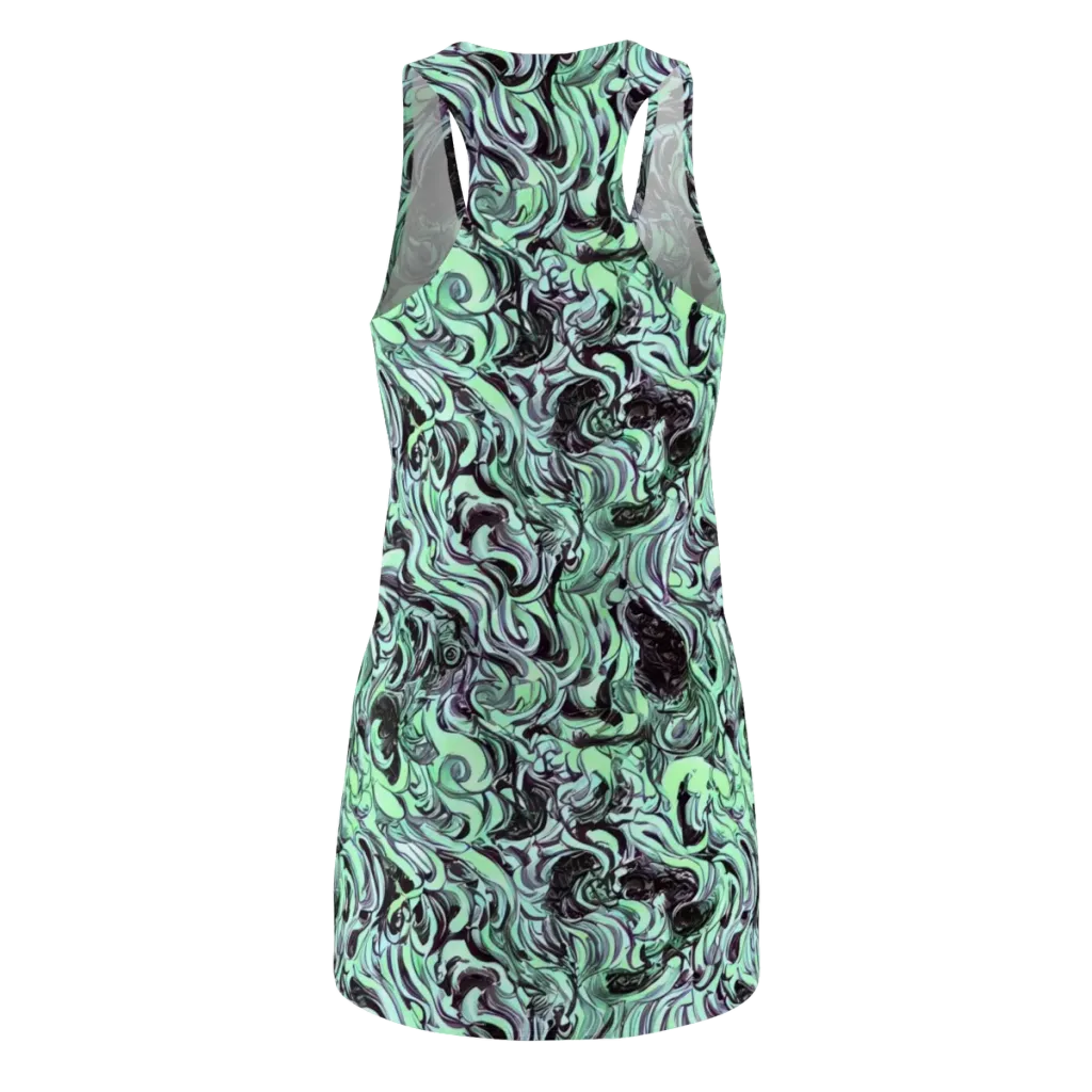 Mint Maelstrom on Racerback Dress — Back