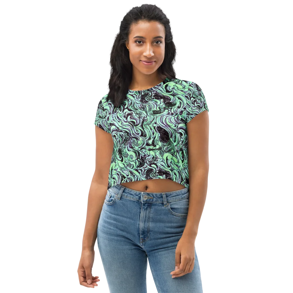 Mint Maelstrom on Crop Tee — Front