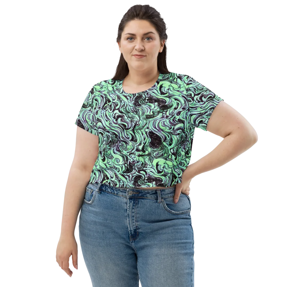 Mint Maelstrom on Crop Tee — Front