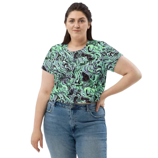 Mint Maelstrom on a Crop Tee