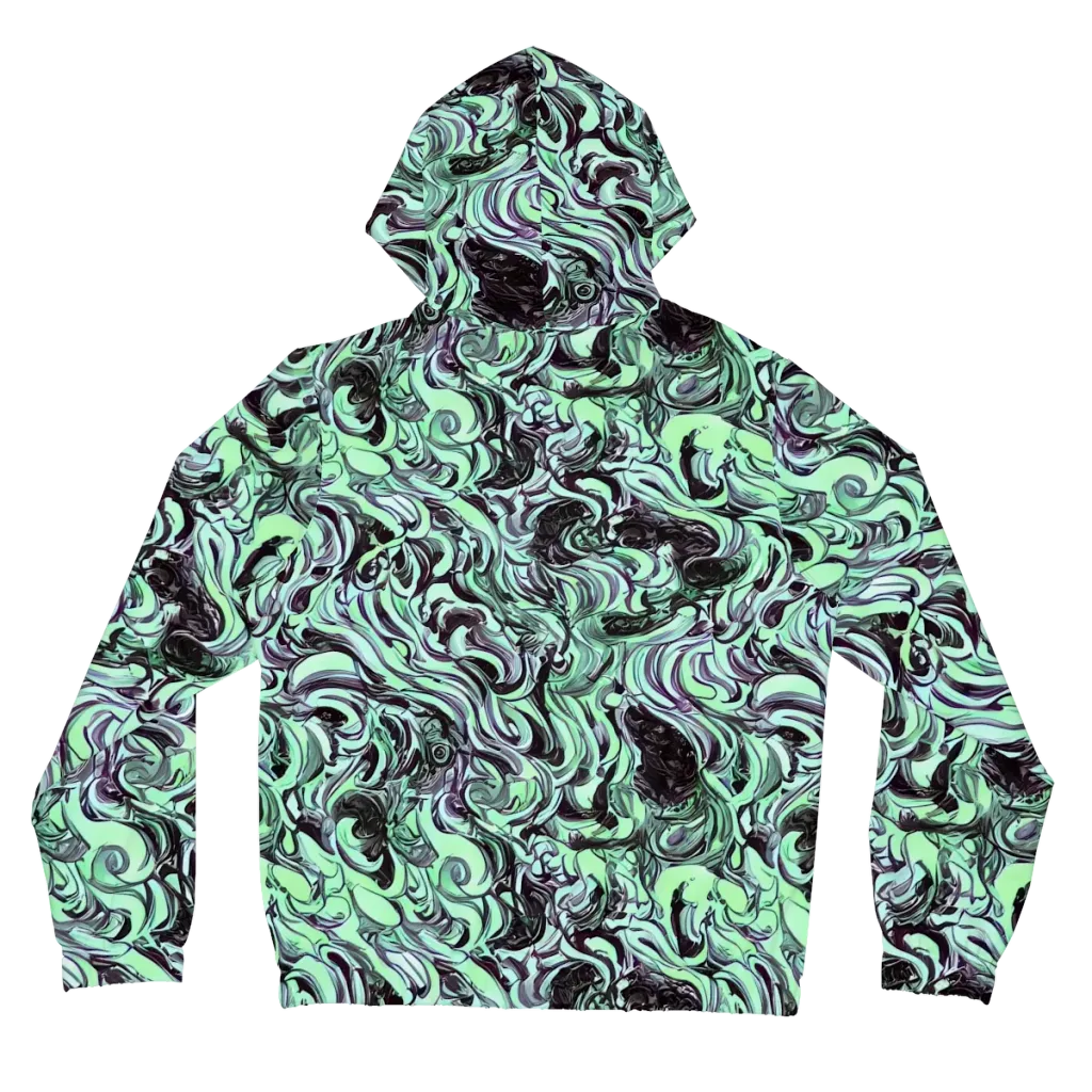 Mint Maelstrom on Women's Full-Zip Hoodie — Back