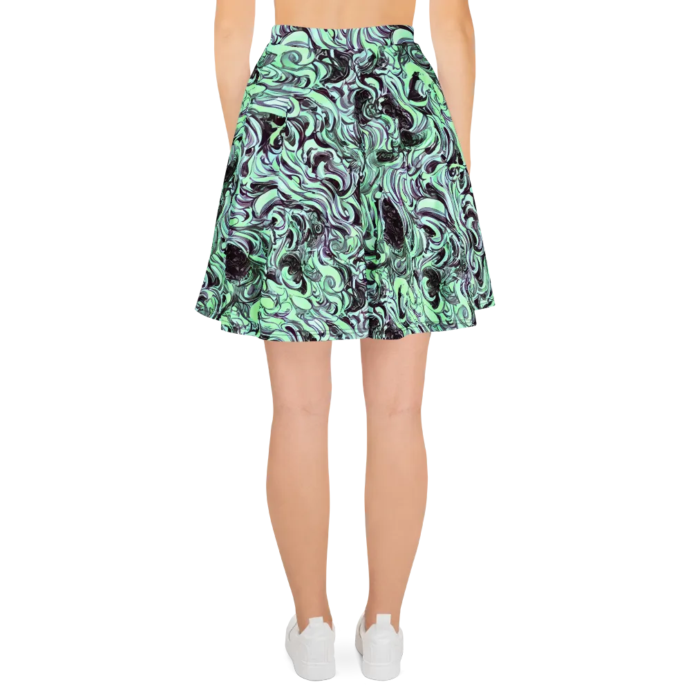 Mint Maelstrom on Skater Skirt — Back