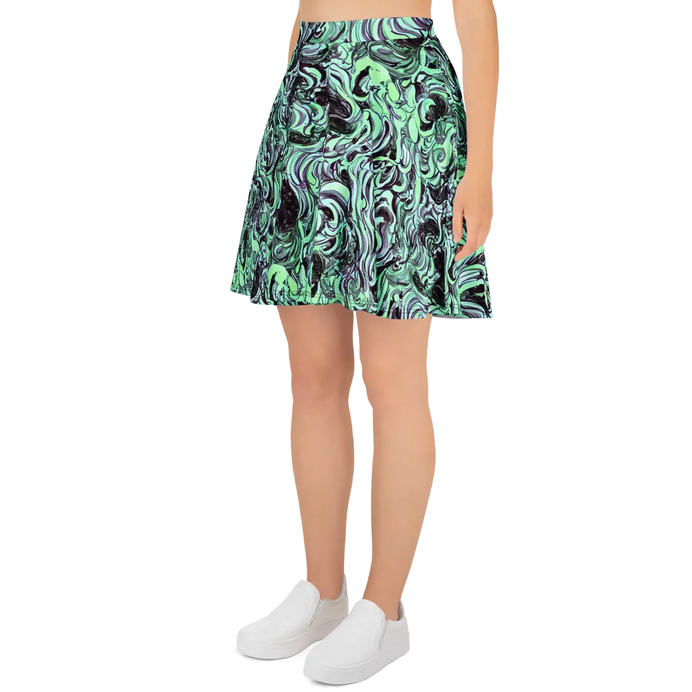 Mint Maelstrom on Skater Skirt — Left
