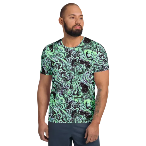 Mint Maelstrom on a Men's Athletic T-Shirt