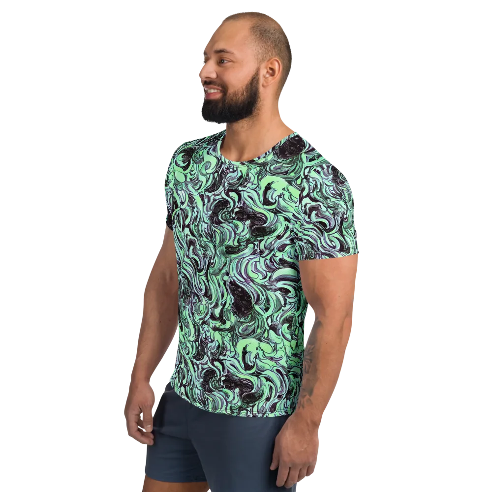 Mint Maelstrom on Men's Athletic T-Shirt — Left