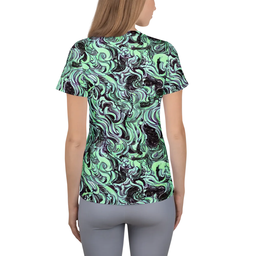 Mint Maelstrom on Women's Athletic T-Shirt — Back
