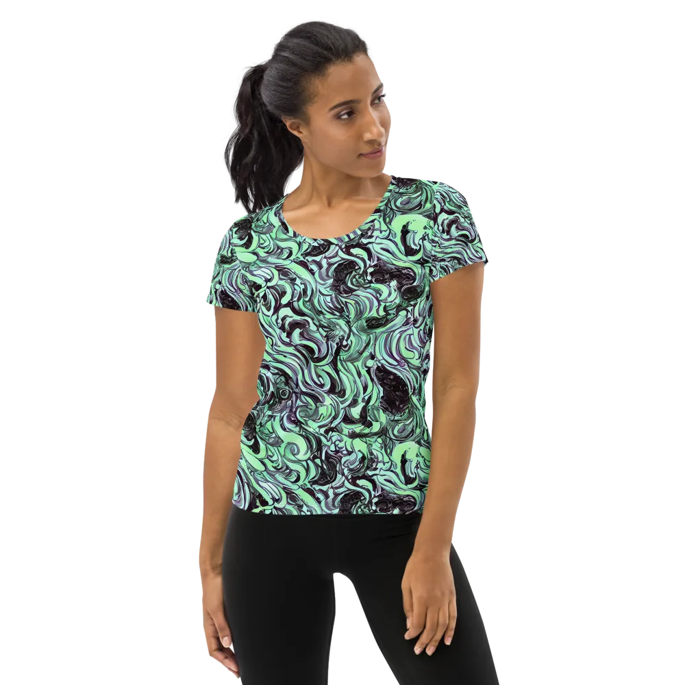 Mint Maelstrom on Women's Athletic T-Shirt — Front