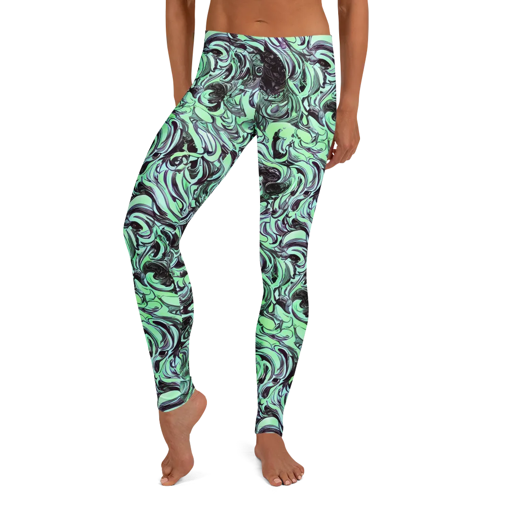 Mint Maelstrom on Leggings — Front