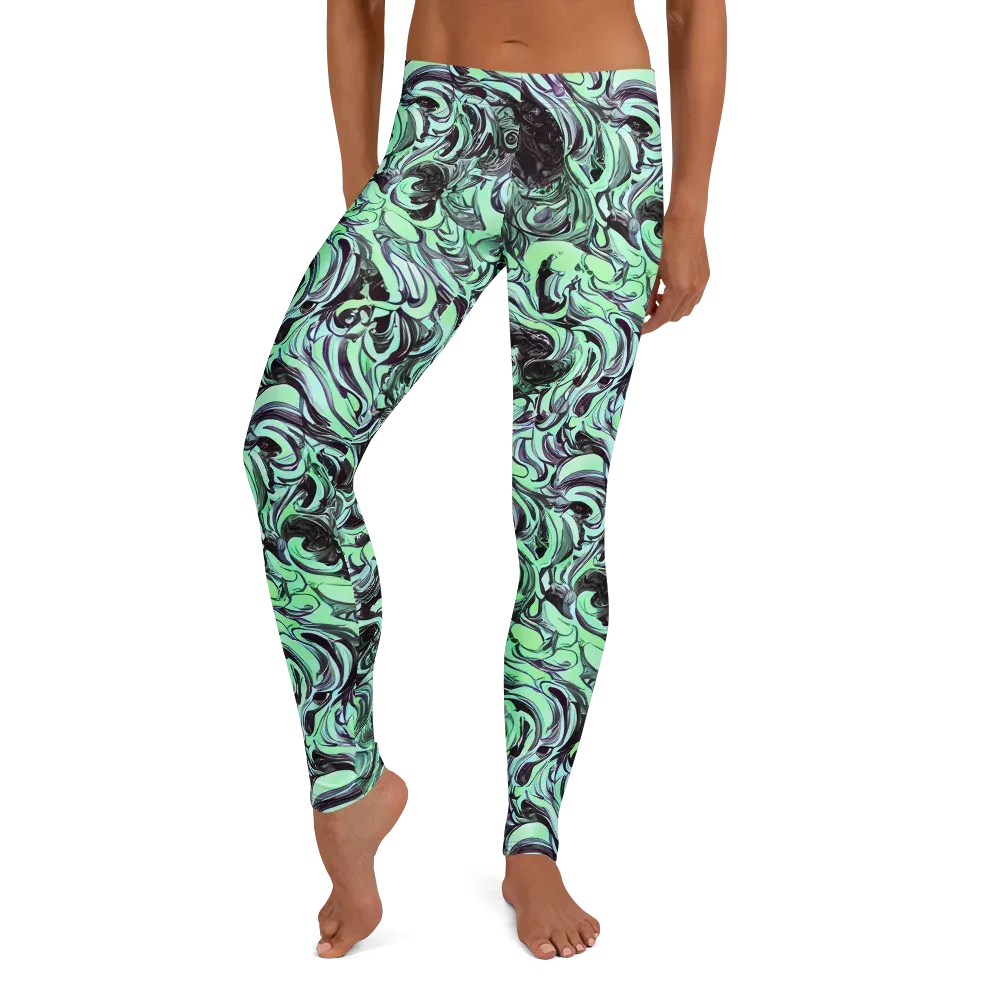 Mint Maelstrom on Leggings — Front