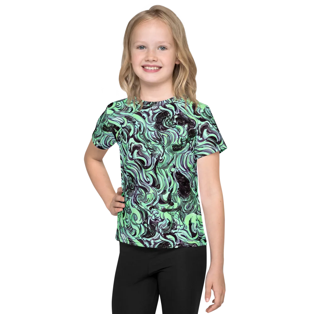 Mint Maelstrom on Kids Crew Neck T-Shirt — Front
