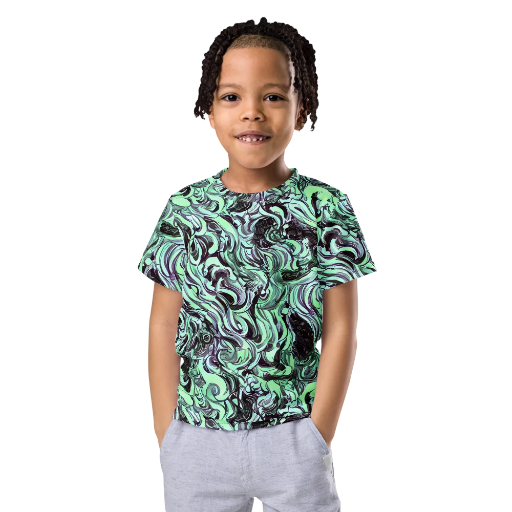 Mint Maelstrom on Kids Crew Neck T-Shirt — Front