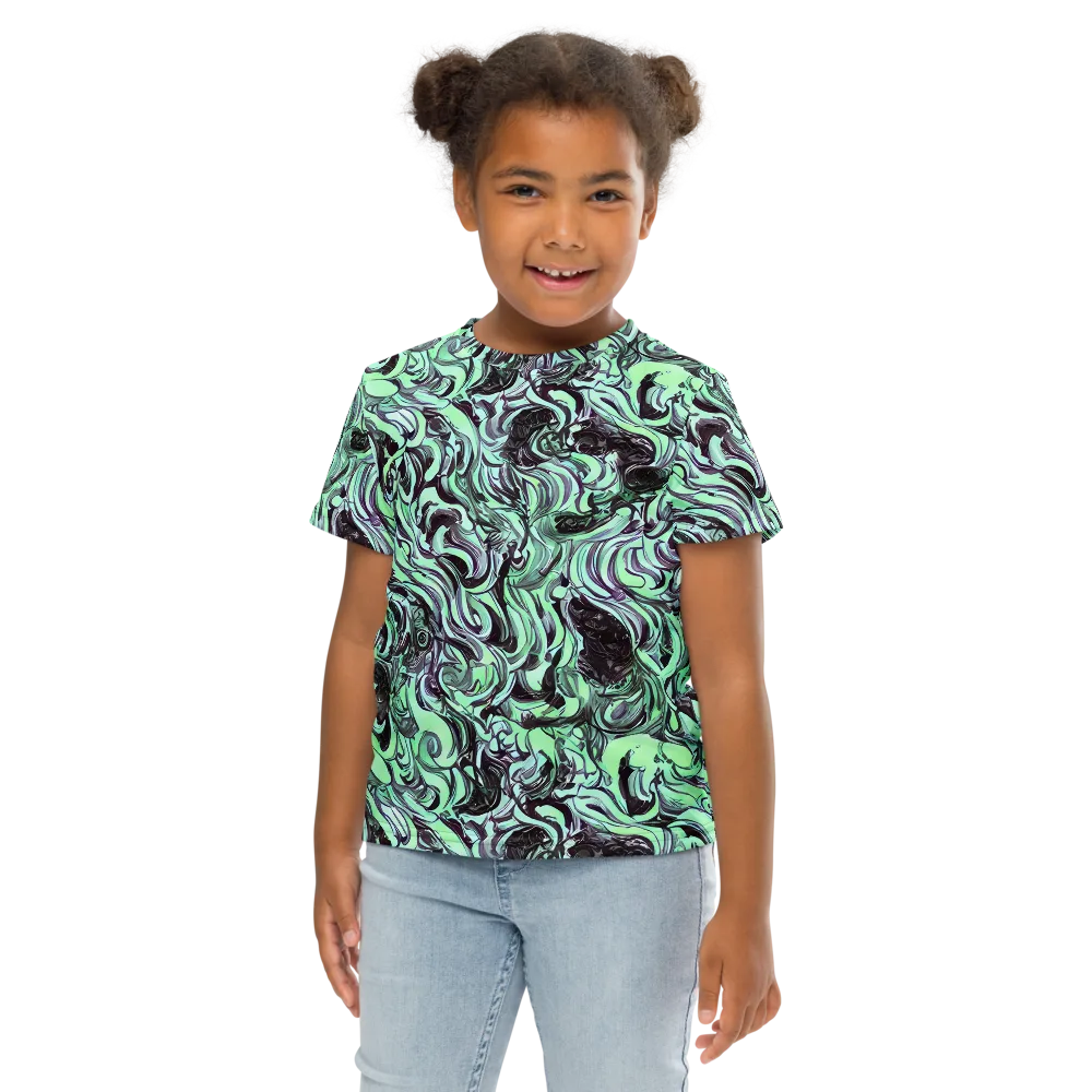 Mint Maelstrom on Kids Crew Neck T-Shirt — Front