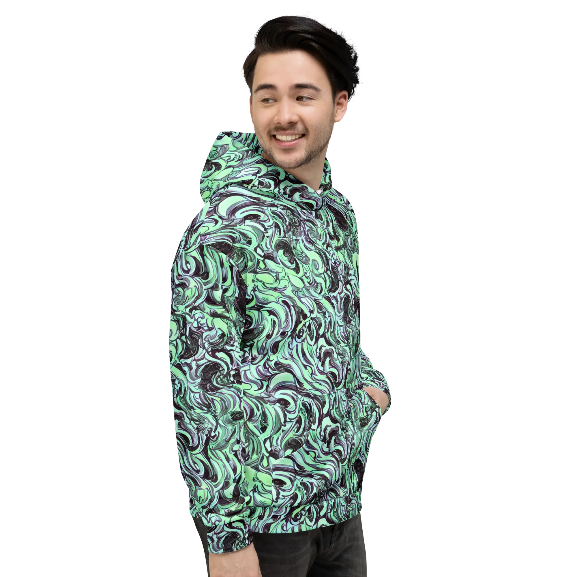 Mint Maelstrom on Hoodie — Right