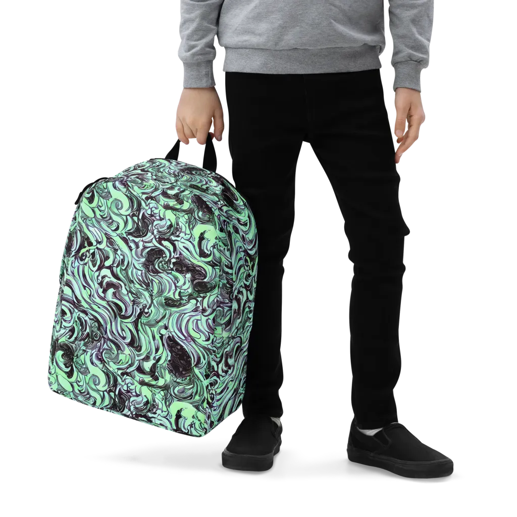 Mint Maelstrom on Minimalist Backpack — Zoomed-in