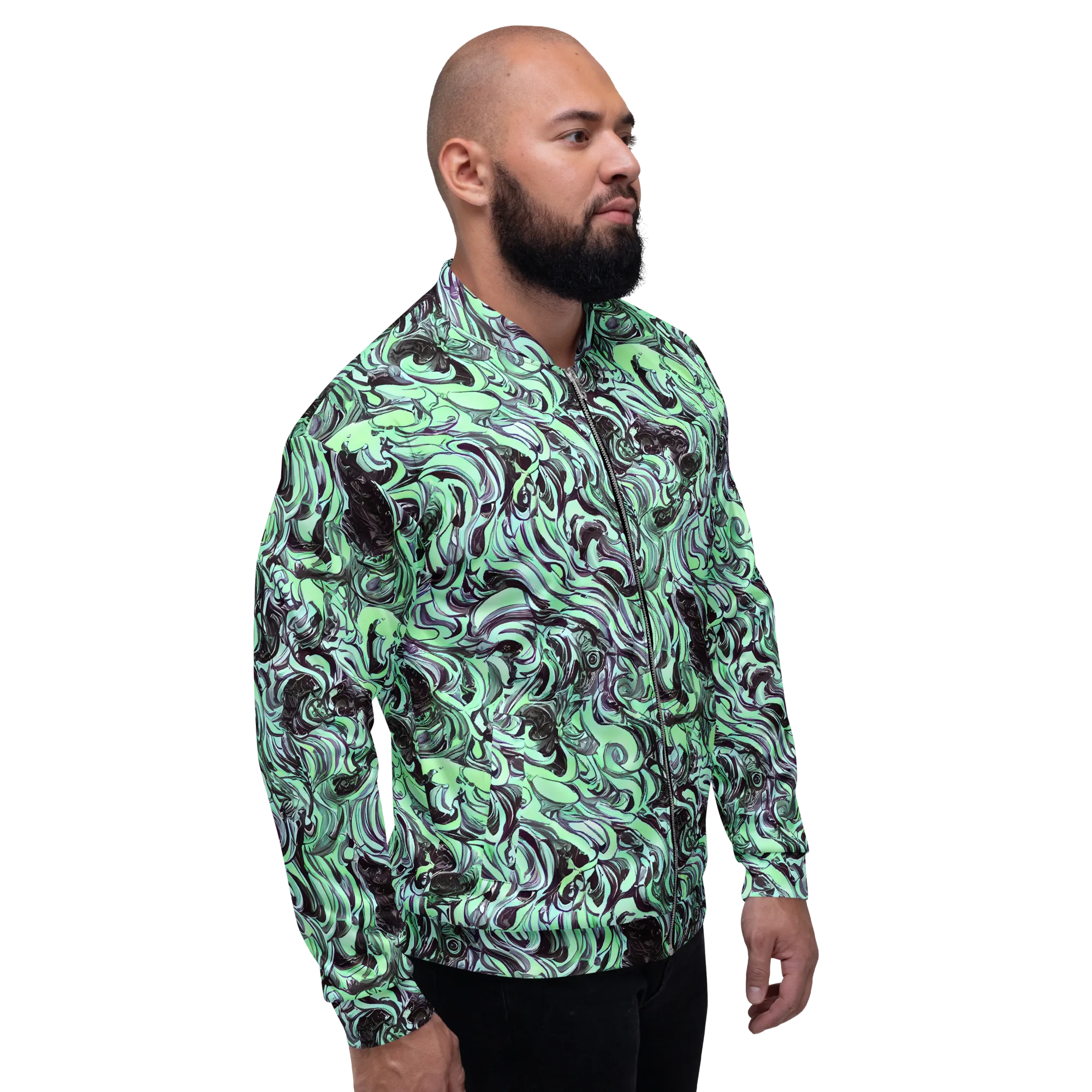 Mint Maelstrom on Bomber Jacket — Right