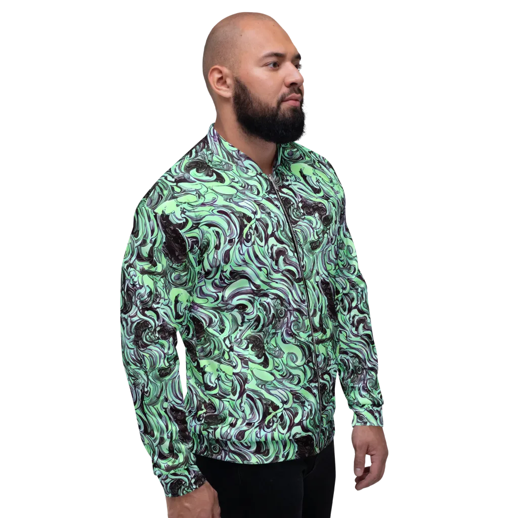Mint Maelstrom on Bomber Jacket — Right