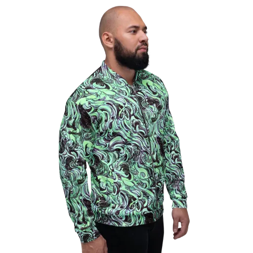Mint Maelstrom on a Bomber Jacket