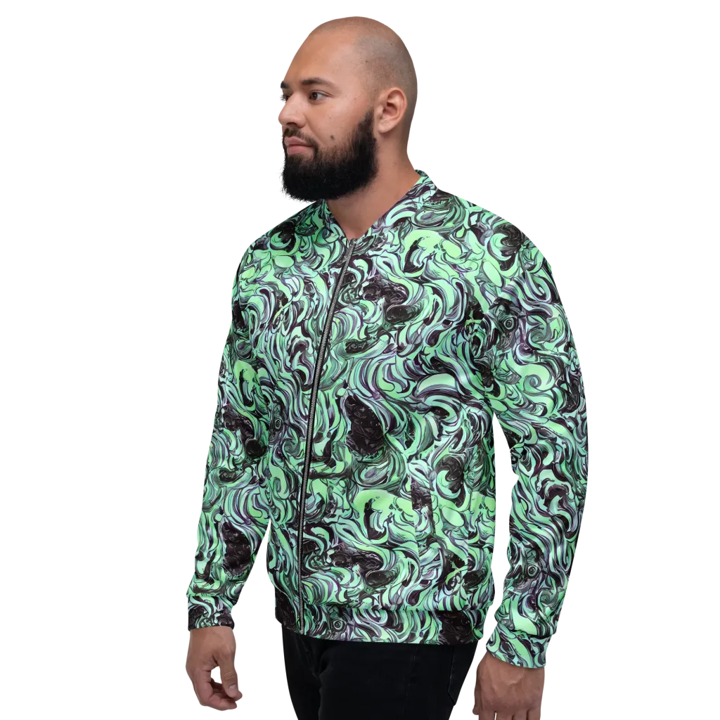 Mint Maelstrom on Bomber Jacket — Left