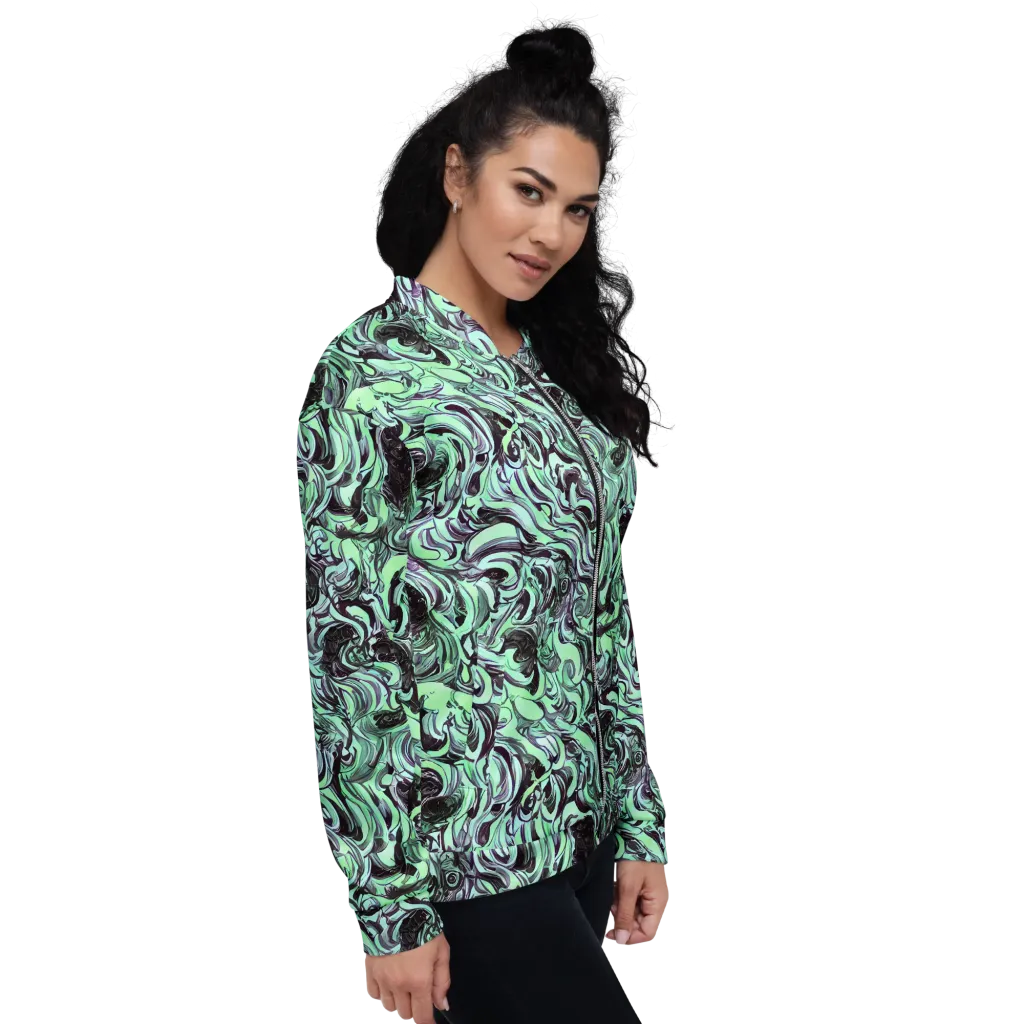 Mint Maelstrom on Bomber Jacket — Right