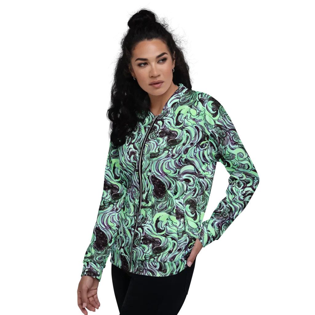Mint Maelstrom on Bomber Jacket — Left