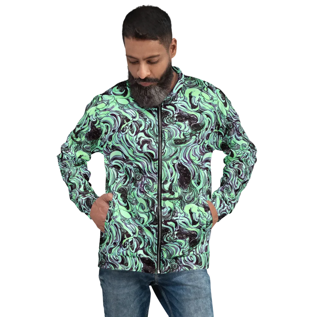 Mint Maelstrom on Bomber Jacket — Front