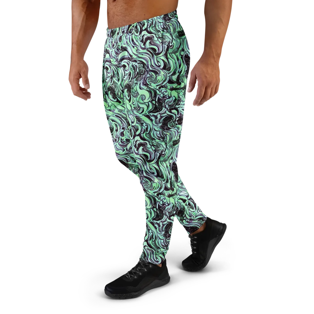 Mint Maelstrom on Men's Joggers — Left