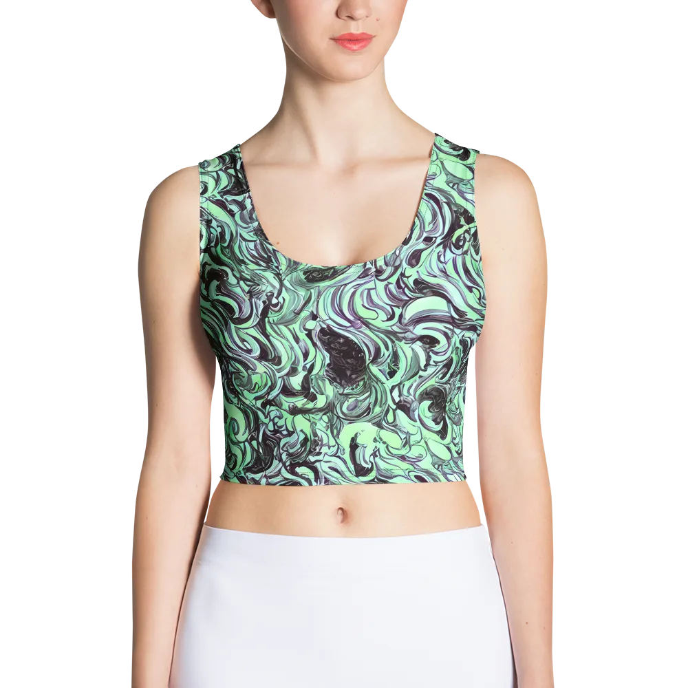 Mint Maelstrom on Crop Top — Front