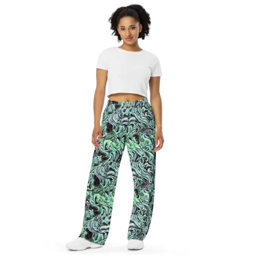 Mint Maelstrom on a Wide-Leg Pants