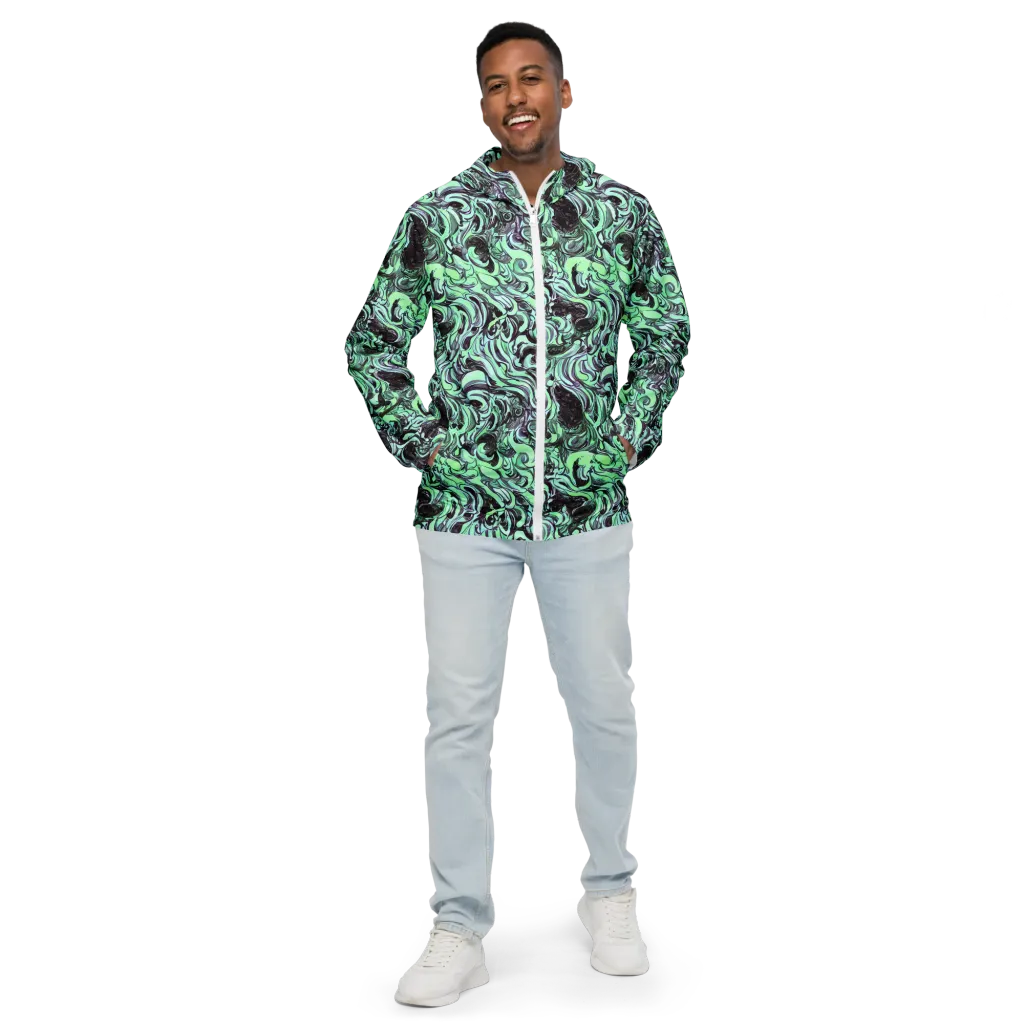 Mint Maelstrom on Men's Windbreaker — Front