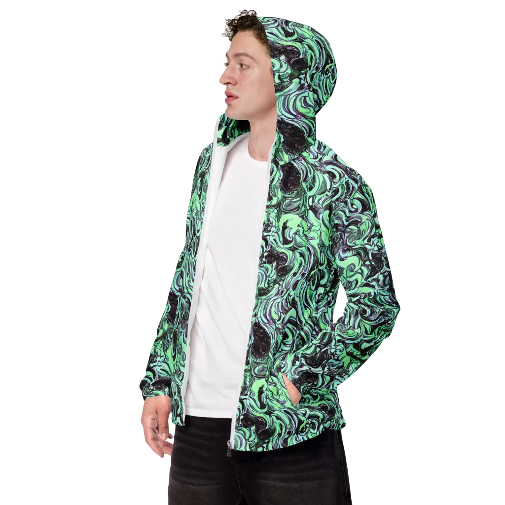 Mint Maelstrom on Men's Windbreaker — Left Front