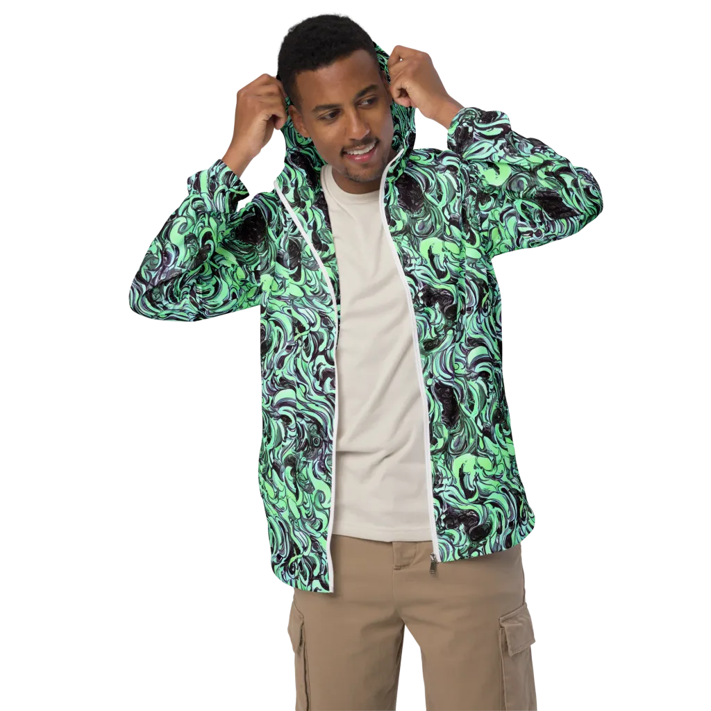 Mint Maelstrom on Men's Windbreaker — Front